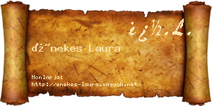 Énekes Laura névjegykártya